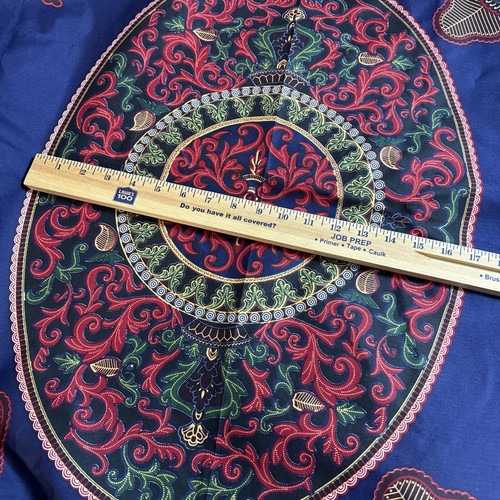 Real Wax African print Remnant 3 yds x 34" Colorful Navy Red Tribal - Picture 4 of 8