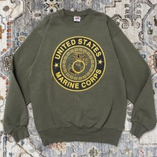 Vintage 90s USMC United States Marine Corps Crewneck Sweatshirt SOFFE USA MADE