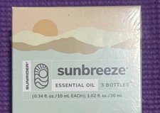 Sunrider Sunbreeze Essential Oil - 3 Bottles x 10 mL - Exp 05/2028 - New Sealed