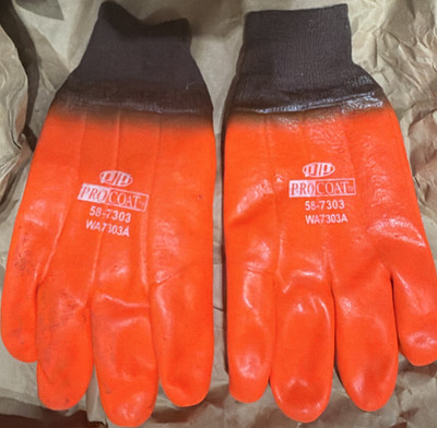 PIP Pro Coat 58-7303 Work Gloves, Orange/Black, Size A, Model PRO COAT