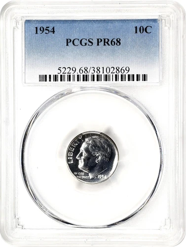 1954 Roosevelt Dime PCGS PR68 Proof