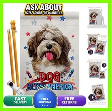 Breeze Decor Patriotic Havanese Cuban House Flag Set Dog Puppy Spoiled Paw
