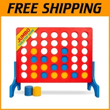 4-in-a-Row Tabletop Game – Portable 1.8Ft Fun for Kids & Adults Outdoors