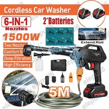 2 Battery Portable Cordless Car High Pressure Washer Jet Water Wash Cleaner Gun