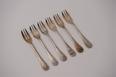 Christofle Malmaison versilbert Kuchengabel 6 Stück  ca. 16 cm