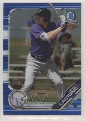 2019 Bowman Chrome Prospects Blue Refractor /150 Grant Lavigne #BCP-226 iy3