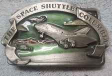 The Space Shuttle Columbia Brass Belt Buckle Bergamot