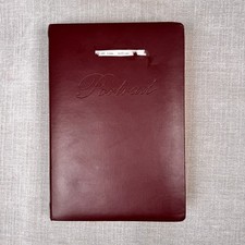 Vintage Bonded Portrait Photo Album- Maroon/Red