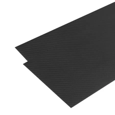 2 Pcs Carbon Fiber Sheet 250×100×0.5mm Matte Surface Twill Weave Panel Sheet