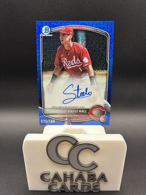 2025 Bowman Draft - Chrome Steele Hall /150 Blue Mojo Refractor Auto #BMA-SHA