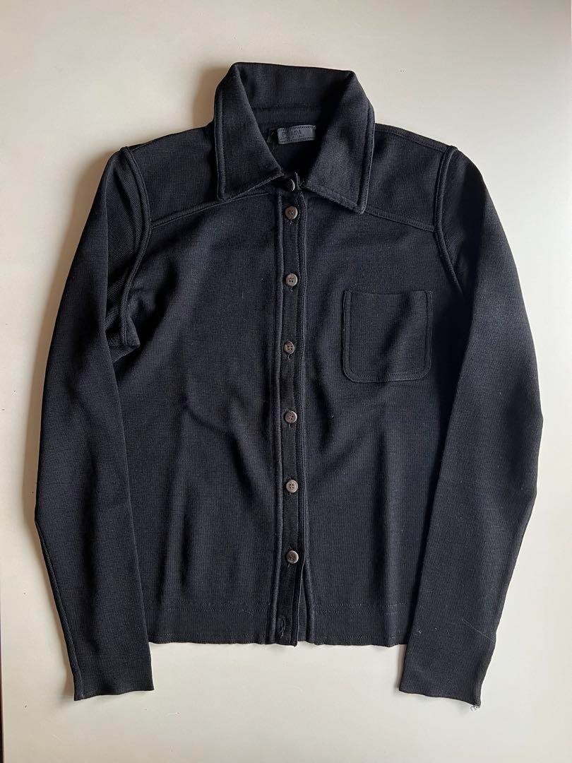 PRADA WOMEN POCKET POLO SHIRT SS1996 Front button Size 40 PRADA WOMEN POCKET POLO SHIRT SS1996 Front button Size 40