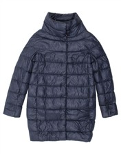 Herno Womens Padded Coat Uk 12 Medium Navy Blue Bj63