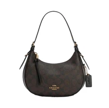 18% off Coach Kleo Hobo In Signature Canvas Brown Black C7257