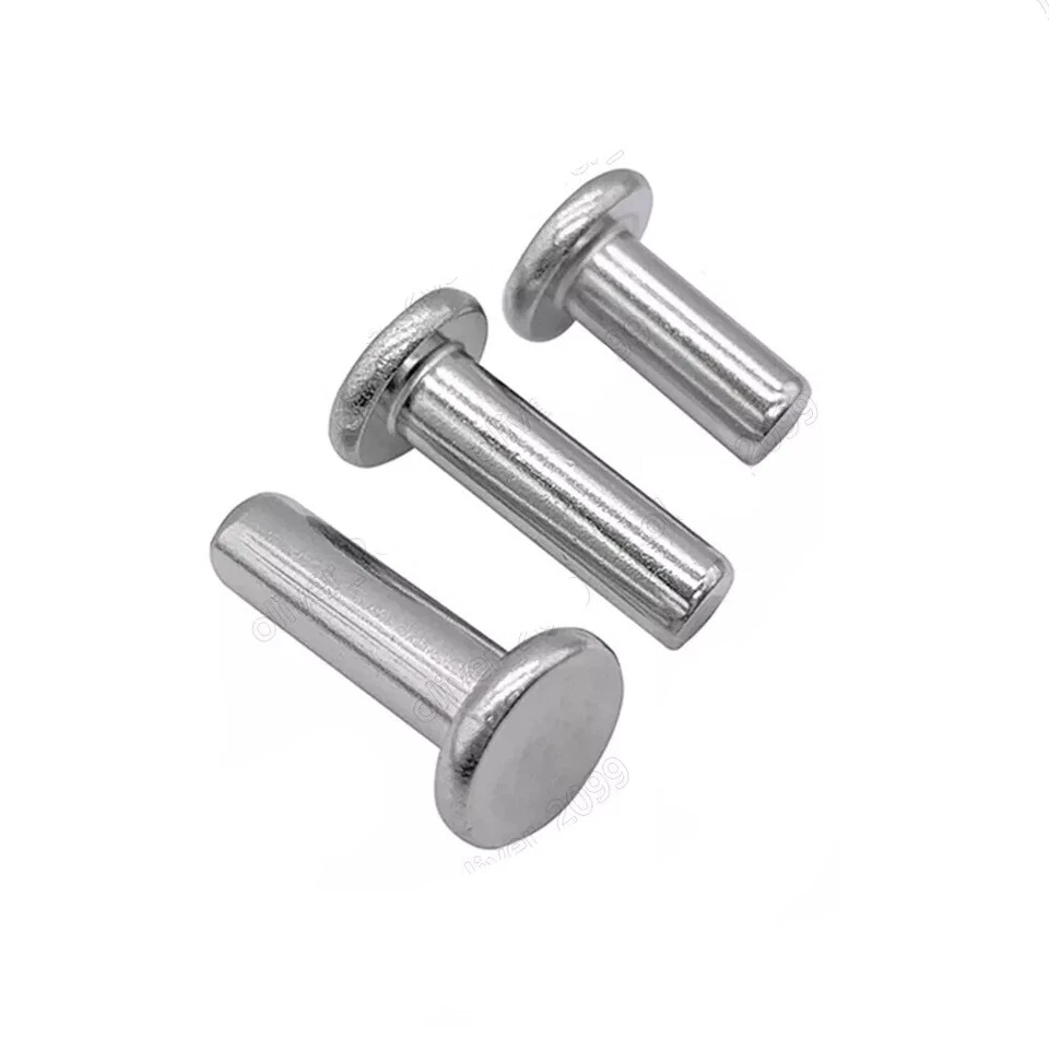 Rivetti a testa piatta in acciaio inox 304 rivetti completi M2 M2,5 M3 M4 M5 M6 - Immagine 3 di 4