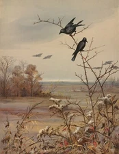 Fidelia Bridges for Louis Prang : "November" (1875) — Giclee Fine Art Print