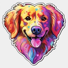 Golden Retriever Vinyl Decal Sticker for Car, Laptop, Tumbler and More.  001151