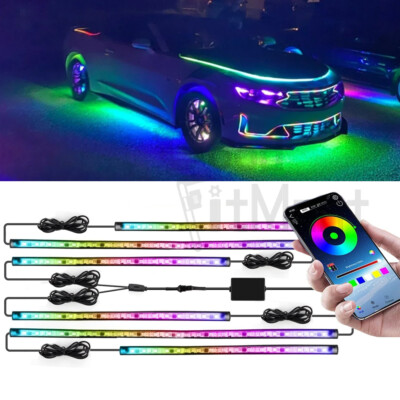 For Chevrolet Chevy Camaro 6Pcs LED RGB Dream Light DreamLight Underglow Lamp