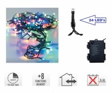 24/48 LED Kette Multi Color Batteriebetrieb 6h Timer 8 Funktion Indoor Outdoor