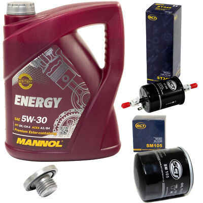 5L Öl Set Inspektion Kraftstoff Ölfilter Ölschraube für Chevrolet Opel Astra G 