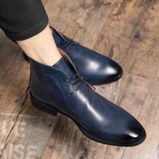 Men Slip-On Luxury Business Dress Short Boots Fashion Casual Career Ankle Boots