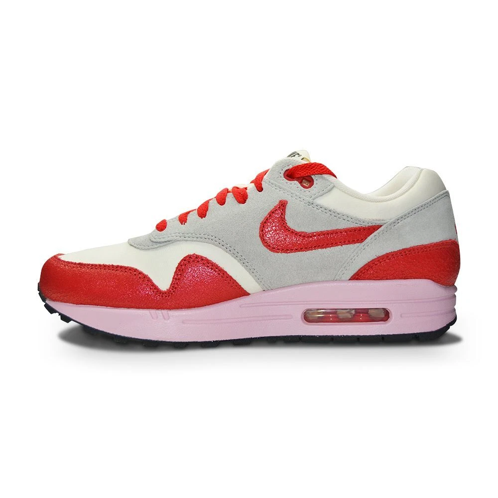 Womens Air Max 1 VNTG 555284 103 Sail Hyper Red Strt Gry Icd