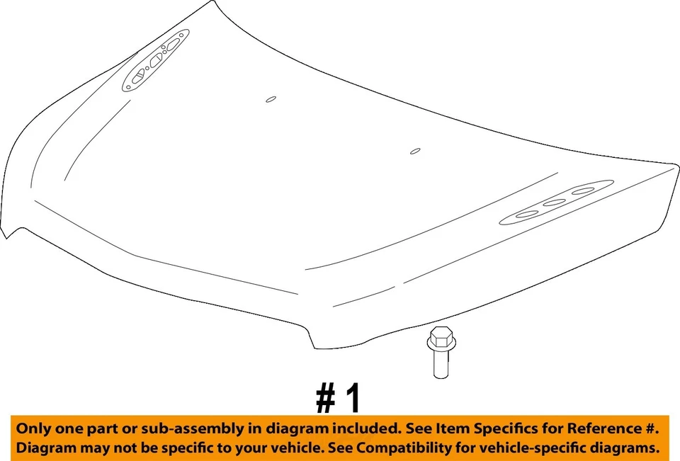 Used Hood fits: 2015 Buick Enclave  Grade C - Image 4 of 4