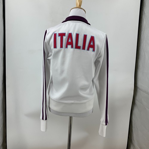 Kappa Italia Jacket Girls L Large White Chest Striped Full Zip Big Spellout Logo - Picture 4 of 10