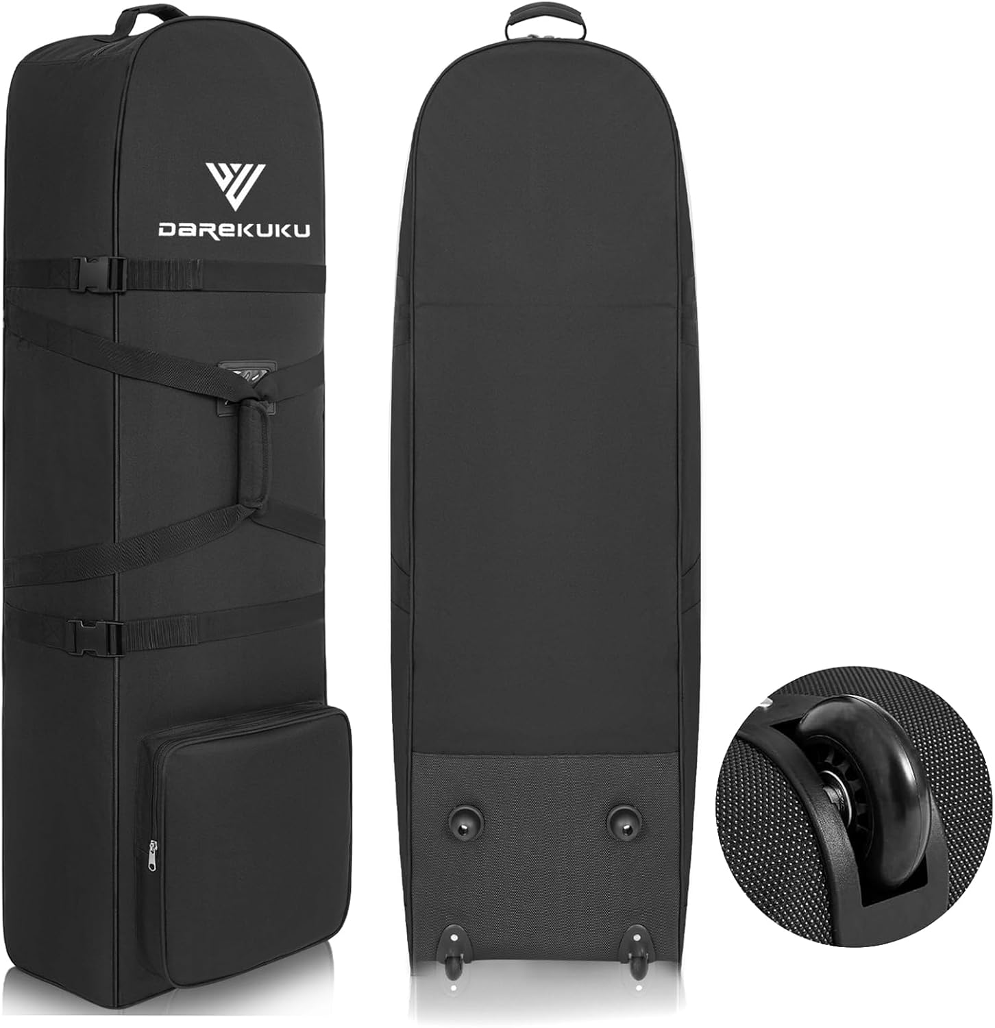 Golf Travel Bags for Airlines with Adjustable Support Rod and Detachable Shoulde