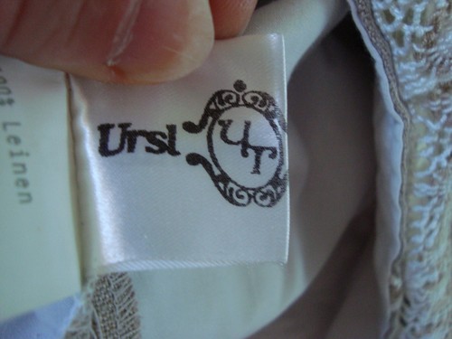 Damen Leinen Dirndl Korsage Bluse Spitzen Oberteil Top beige von Ursl Trachten - Bild 12 von 12
