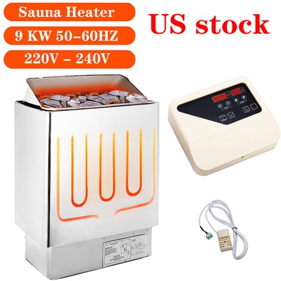 Sauna Stove 9KW Control Type Stainless Steel Sauna Heater Heating Tool 460 Cu.Ft