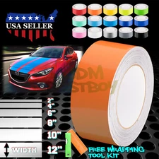 Gloss Color Racing Stripes Vinyl Wrap For Mazda 3 Stripe Sticker 25FT / 50FT