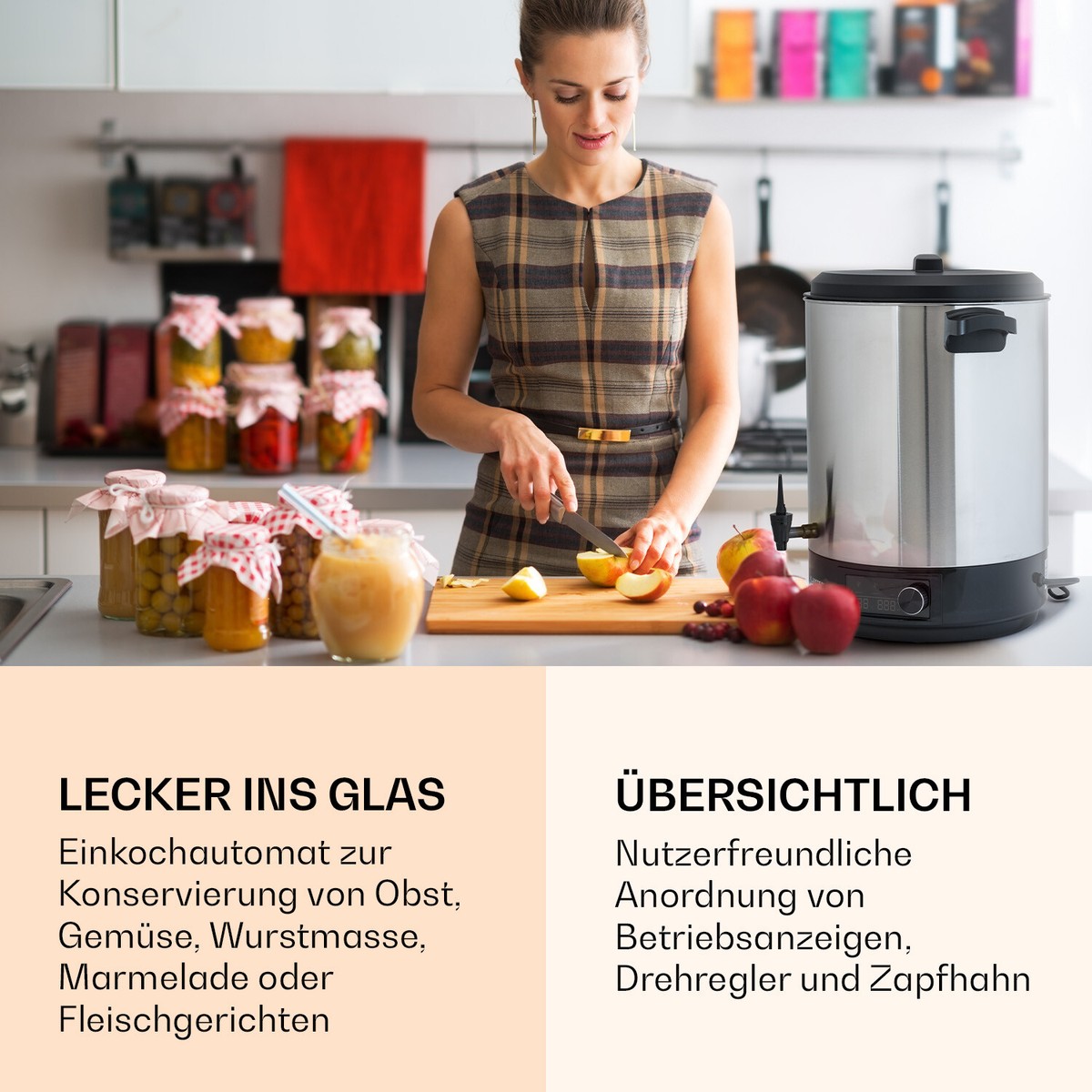 Einkochautomat Einkochtopf Heißgetränk Getränkespender 40 L 100°C Edelstahl