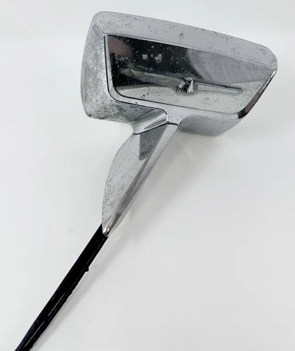 1964-66 Ford Thunderbird T Bird Left Driver Side View Chrome Door Mirror w Cable