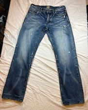 PRPS Mens Barracuda Jeans Buttonfly Denim Size 32x31 Blue Distressed Straight
