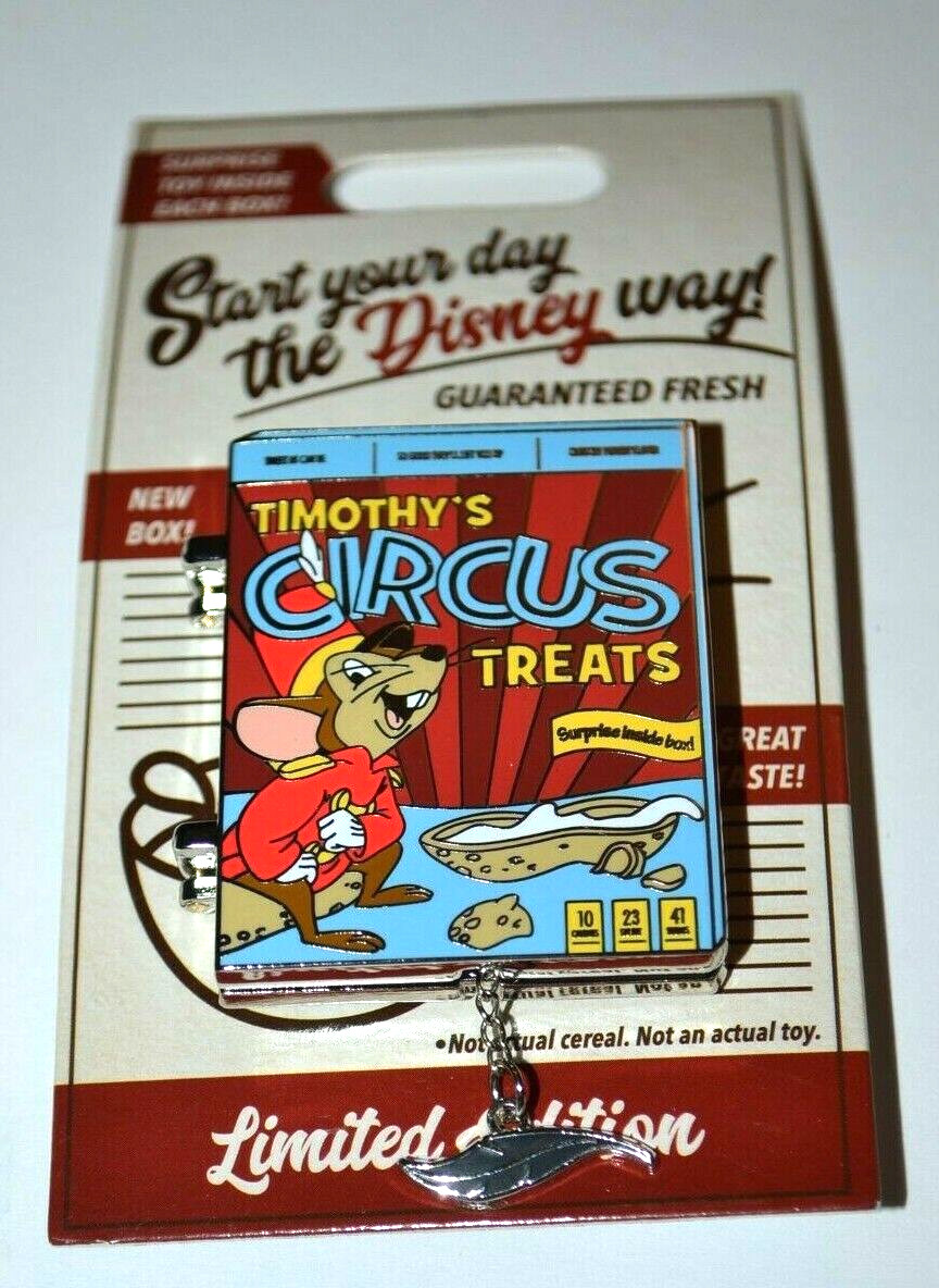 2020 Disney Cereal Boxes Timothy's Circus Treats Dumbo Pin Limited Edition