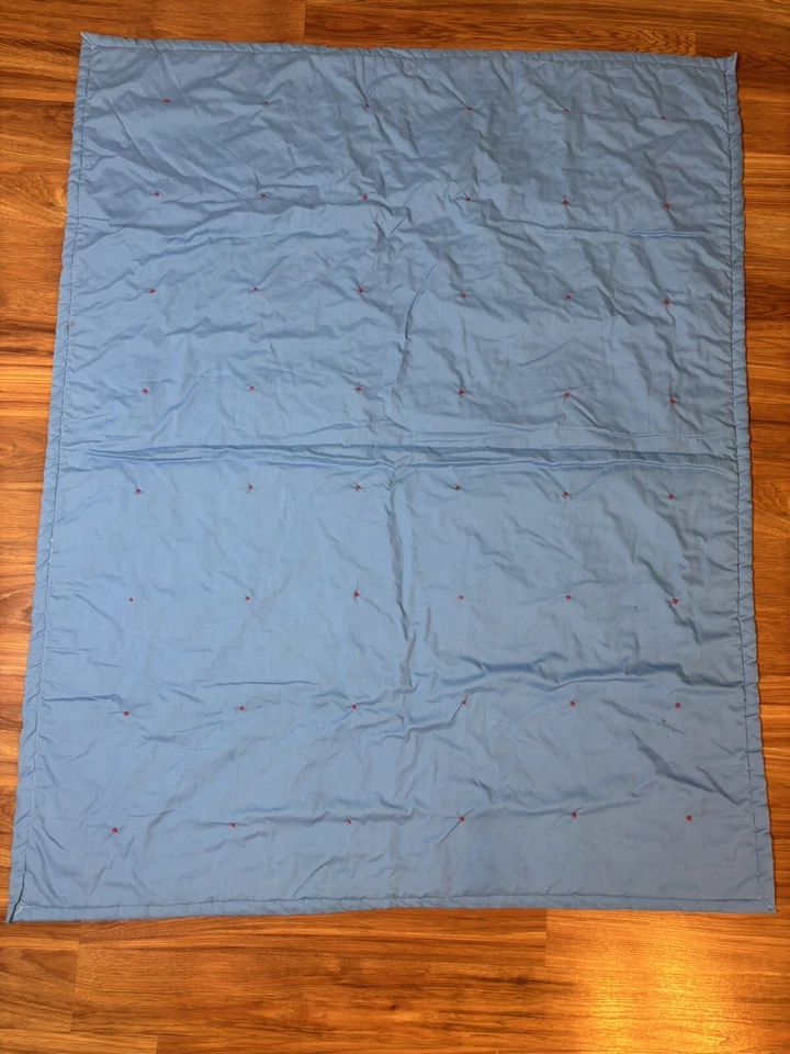 Vintage Handmade Patchwork Quilt Baby Blanket Disney Mickey Mouse Blue 48”x39” - Image 4 of 4