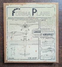 FORMA PLANE ARGUS FORWARDER VAC-FORMED MODEL AIRCRAFT KIT- 1:72, 1979