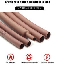 Brown Heat Shrink Electrical Tubing Wrap Sleeving Car Cable Heatshrink 1mm-50mm