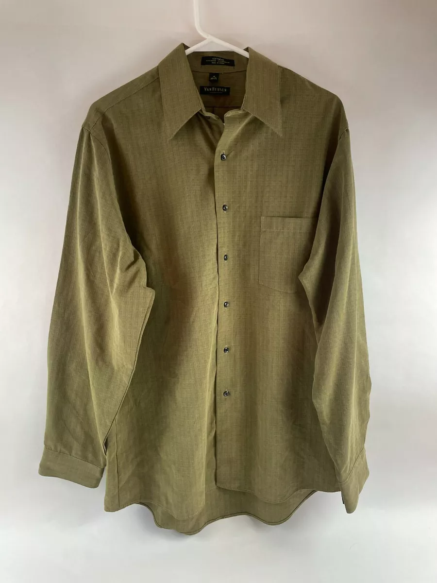 Van heusen olive cheap green shirt