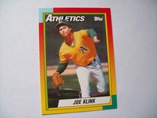 Joe Klink ROOKIE 1990 TOPPS TRADED & ROOKIES 51T Oakland A's MLB BASEBALL