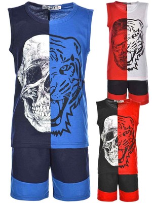 Shorts Capri kurze Hose Set Tanktop T Shirt Shirts 2tlg Kinder Outfit Boy 30304