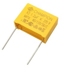 Image of 1.2uF 275v 22mm pitch 40/110/56 X2 HIGH TEMP Safety Capacitor [1 piece]–ref:a679