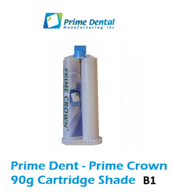 Prime Dent Temp Krone & Brücke Material - 1 X 90g Kartusche Auffüllbar - Farbton