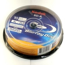 KODAK Blu-ray Disc BD-R Printable Surface 10 PACK DISQUES 25GB Media Disc