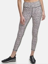 NWT DKNY Sport Women's Sz S High Waist 7/8 Length Compression Leggings Confetti