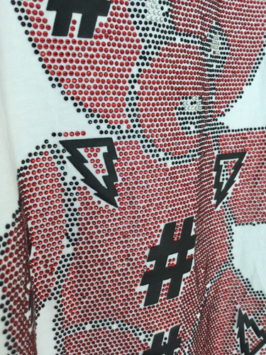 Suslo Couture Rhinestone Teddy Bear T-Shirt Size 2X White Tee XXL Streetwear - Picture 3 of 9