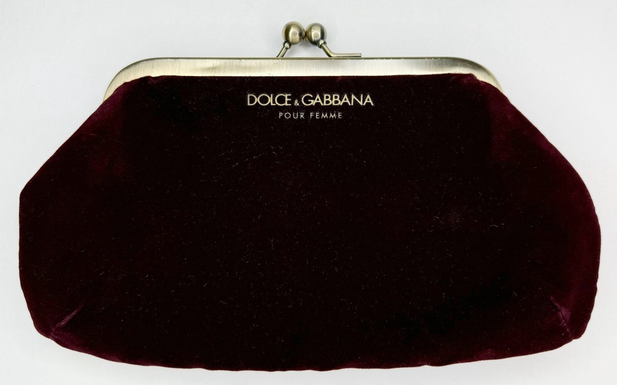 【VIP価格】DOLCE & GABBANA Red Velvet Gold Clutch Dolce & Gabbana Red Velvet Gold Frame Clutch Evening Party