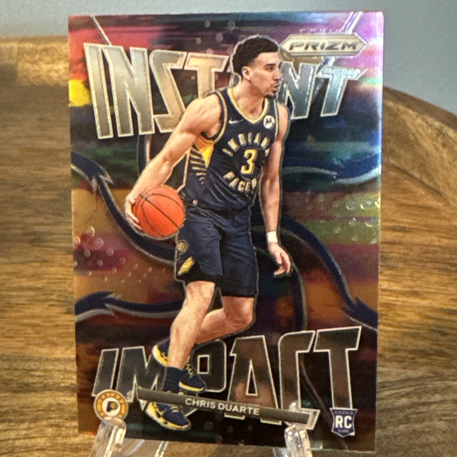 Chris Duarte Rookie 2021-22 Prizm Instant Impact Silver Prizm Holo RC #17