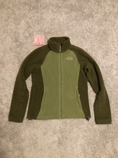 The North Face Women Size Small/P Fleece Jacket 2 Tone Green Full Zip Mock Neck