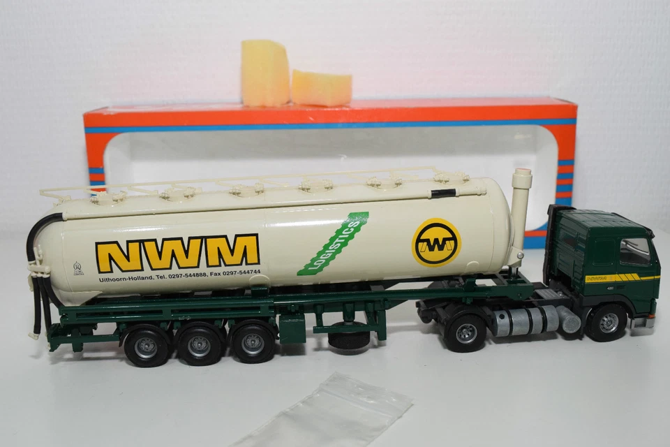 CAMION TEKNO VOLVO FH12 FH 12 AVEC REMORQUE CITERNE NEUF AVEC ÉTIQUETTE PRESQ... - Photo 3/4